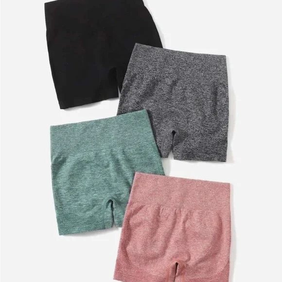 4pcs Breathable Scrunch Butt Sports Shorts size Large 🆕 SHEIN - Picture 5 of 6